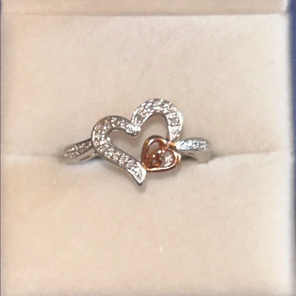Brian Kosner Silver‎ and Bronze Heart Ring